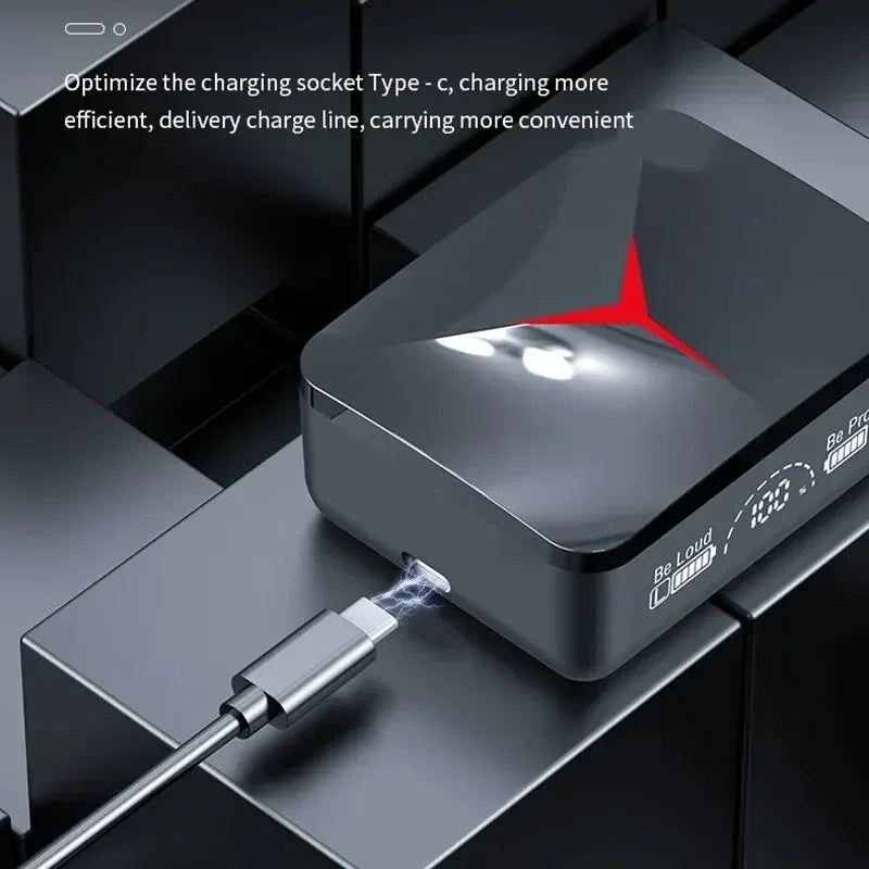 M90 TWS Bluetooth 5.3 Earphones Wireless Headphones Touch Control Gaming Headsets HIFI Stereo Sound Reduction with Mic