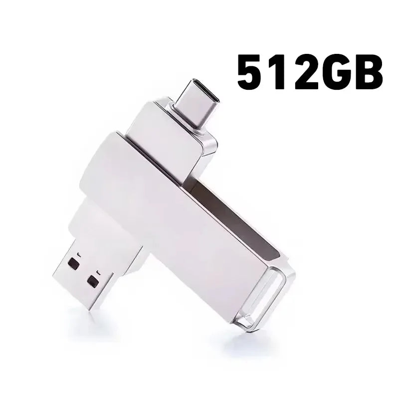 16TB 3.0 USB Flash Drive Metal High-Speed Pen Drive 2TB 512GB Waterproof Type-C Usb Pendrive for Computer Storage Devices