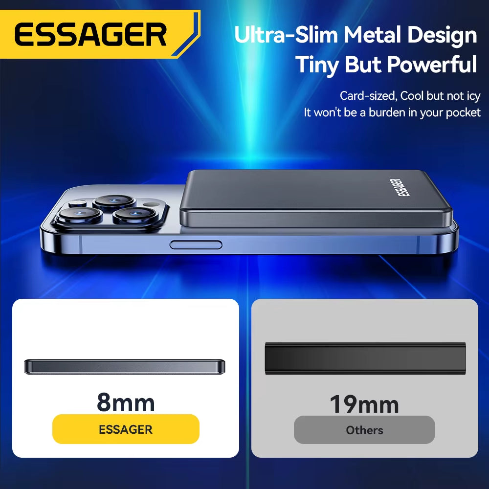 Thin Wireless Power Bank Magnetic 20W 5000Mah Portable Fast Charging External Battery for Magsafe for Iphone 17 16 15 14