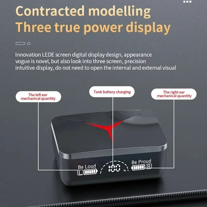 M90 TWS Bluetooth 5.3 Earphones Wireless Headphones Touch Control Gaming Headsets HIFI Stereo Sound Reduction with Mic