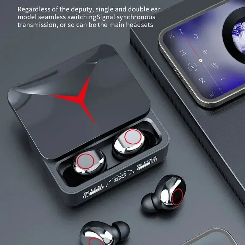 M90 TWS Bluetooth 5.3 Earphones Wireless Headphones Touch Control Gaming Headsets HIFI Stereo Sound Reduction with Mic